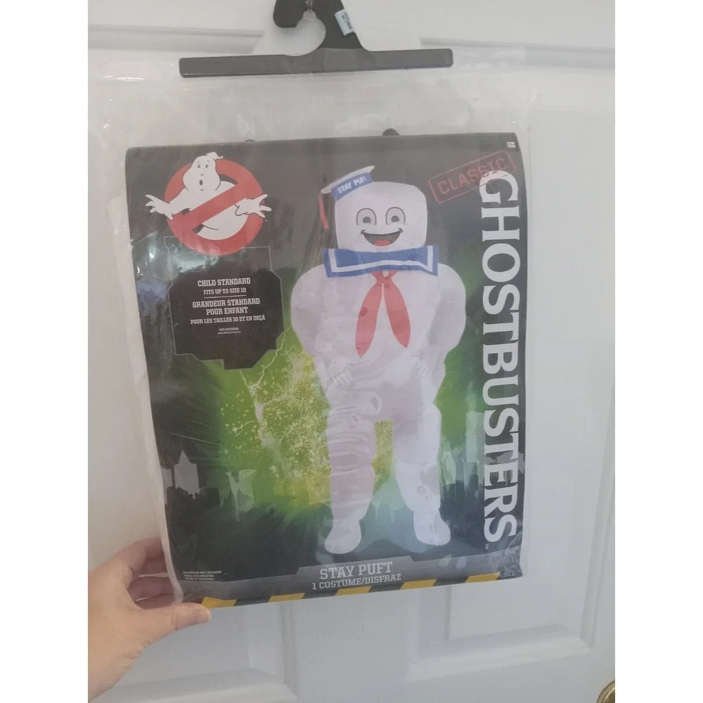 Ghostbusters Movie Inflatable Stay Puft Marshmallow Man Kids Costume Size 10 New - Picture 6 of 14